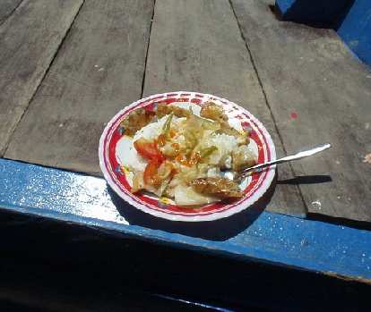 Rice dish on boat to Hoi An after My Son tour.