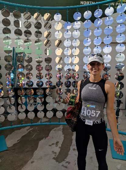 Kristina after the 10k race.
