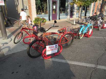 New Belgium cruiser in bike parking.