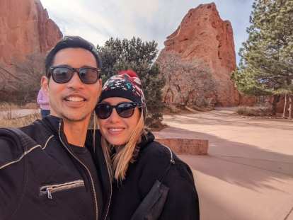 Felix and Andrea at Garden of the Gods.
