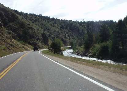 The drive through the US-6 canyon roads to Golden from around Idaho Springs was a pretty scenic drive. My friend Mike S. says it is a good route to take on winter weekends when I-70 is totally congested with cars heading to the ski slopes. The drive through the US-6 canyon roads to Golden from around Idaho Springs was a pretty scenic drive. My friend Mike S. says it is a good route to take on winter weekends when I-70 is totally congested with cars heading to the ski slopes.