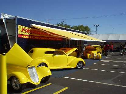 In the swap meet area were these 5 fiberglass cars that could serve as a foundation for one's own hot rods. In the swap meet area were these 5 fiberglass cars that could serve as a foundation for one's own hot rods.