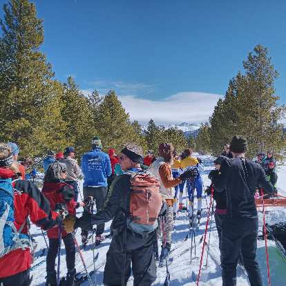 Racers waiting for the start of the Gould Ski Scramble 10k. Racers waiting for the start of the Gould Ski Scramble 10k.