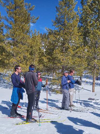 My friend Ryan, at the left, waiting for the start of the Gould Ski Scramble, Classic Ski 10k division. My friend Ryan, at the left, waiting for the start of the Gould Ski Scramble, Classic Ski 10k division.