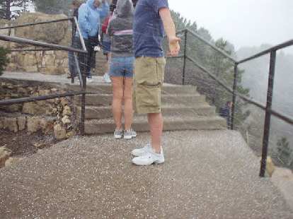 And by the time I got to the South Rim it really started snowing, completely obscuring the view of the canyon!