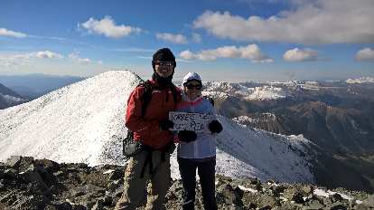 Felix and Maureen at the top of Torreys Peak.