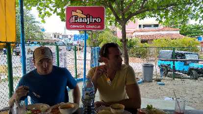 Matt and Alex at Guajiro restaurant in Guanabo, Cuba.