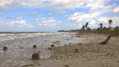 One of the beaches in Guanabo, Cuba.