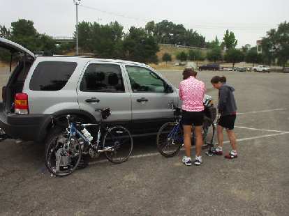 On Saturday, Diane and Sharon did the Surprise at Spanish Camp 35-mile ride whereas I did the 10-mile time trial.  Here's 