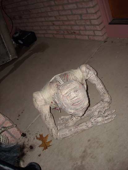 Many of the homes were well decorated. This home had a half-skeleton that bounced up and down. Photo: Many of the homes were well decorated. This home had a half-skeleton that bounced up and down.