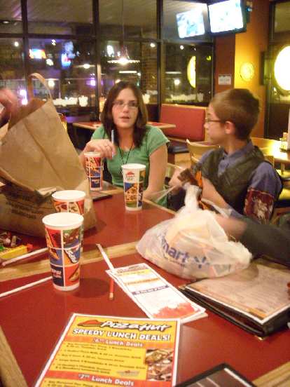 Crystal and Cody at Pizza Hut. Photo: Crystal and Cody at Pizza Hut.