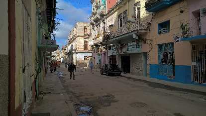 A street in or near Chinatown in Havana (possibly Calle Manrique).