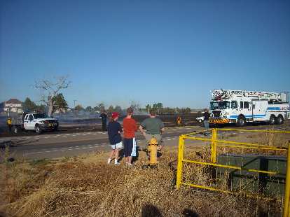 Another fire truck comes. Another fire truck comes.
