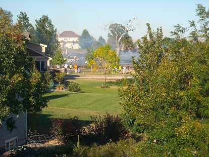 A brush fire in my neighborhood was only about 500 feet away from my house. A brush fire in my neighborhood was only about 500 feet away from my house.