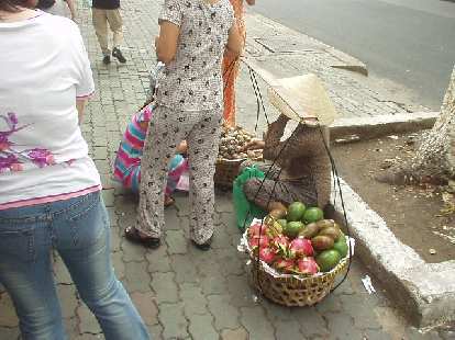 Fruit vendor on the street of Ho Chi Minh City.