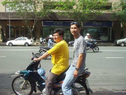 Felix Wong on his first motorbike ride. It would not be his last.
