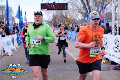 Matt ran his second half-marathon ever, cutting 15 minutes off last year's time. Photo: Fort Collins Running Club. Matt ran his second half-marathon ever, cutting 15 minutes off last year's time.