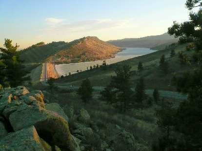 View of the Horsetooth Reservoir.