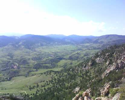 The view from the top to the west. The view from the top to the west.