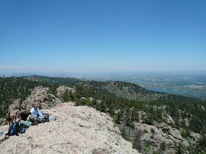 View of the Horsetooth Reservoir and Fort Collins from the top of the rock. View of the Horsetooth Reservoir and Fort Collins from the top of the rock.