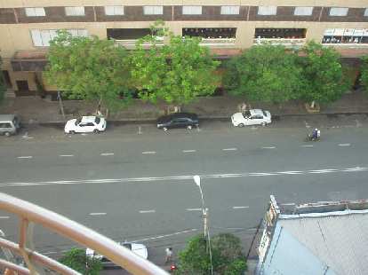 View of the street from outside the Hai Long I Hotel room. (06 Jul 2006) View of the street from outside the Hai Long I Hotel room.