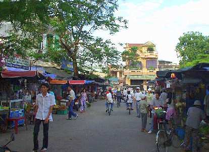 Street market in Hue.