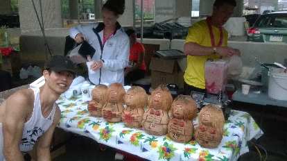 Me with the carved coconut awards. Due to finishing 5th, I was out of the awards by two places. Me with the carved coconut awards. Due to finishing 5th, I was out of the awards by two places.