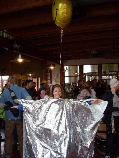 Connie dressed up as "Balloon Girl" and won the Best Costume contest at New Belgium Brewery. Connie dressed up as "Balloon Girl" and won the Best Costume contest at New Belgium Brewery.