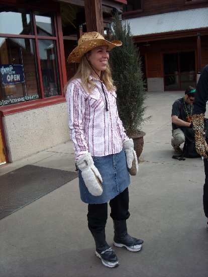 Lisa was a cowgirl. In the morning before the brewery tour, a thrift store cut off the soles of some cowboy boots she picked up so she could fuse them with running shoes. Lisa was a cowgirl. In the morning before the brewery tour, a thrift store cut off the soles of some cowboy boots she picked up so she could fuse them with running shoes.