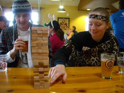 Playing Jengo in Odell's. Playing Jengo in Odell's.