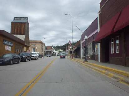 Highway 85 through Lead, South Dakota, just a few miles away from Deadwood. Highway 85 through Lead, South Dakota, just a few miles away from Deadwood.