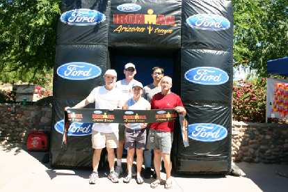 Phil, Bob, Sharon, Felix, and JC with the Ford Ironman banner. (07 Apr 2006) Phil, Bob, Sharon, Felix, and JC with the Ford Ironman banner.