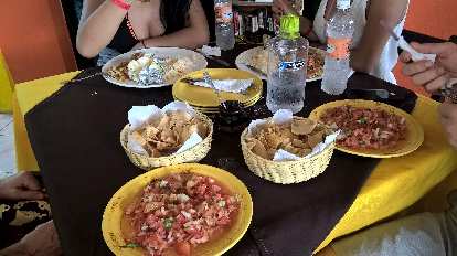 pico de gallo, chips, Bahama Mama restaurant, Isla Mujeres