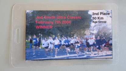 I finished second in the 20-29 age group at the 50-kilometer Jed Smith Ultra Classic. (07 Feb 2004) I finished second in the 20-29 age group at the 50-kilometer Jed Smith Ultra Classic.