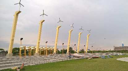 Windmills at Cijin Windmill Park in Kaohsiung City, Taiwan. Windmills at Cijin Windmill Park in Kaohsiung City, Taiwan.