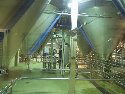 Afterwards we walked over the the New Belgium Brewing Co. for a free factory tour and beer tasting. Here are some of the vats where beer is manufactured.