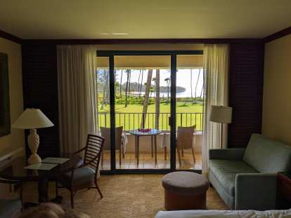 The view of the ocean from our room at the Grand Hyatt.