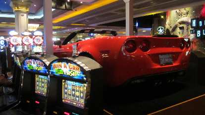 C6 Corvette inside the casino at Mandalay Bay.