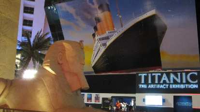 Titanic Artifact Exhibition inside the Luxor. Titanic Artifact Exhibition inside the Luxor.