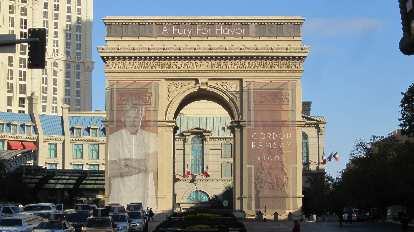 A faux Arc du Triomphe.