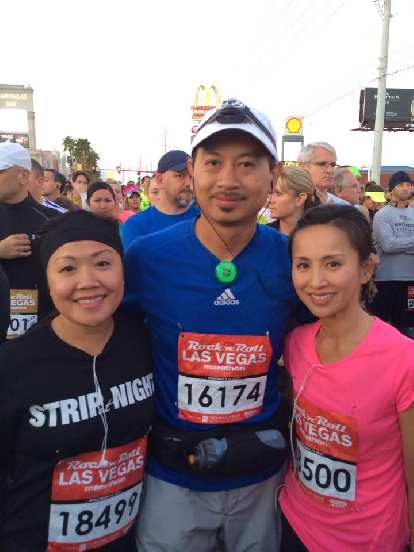 Hien, Bandy and Thao at the start of the Rock 'n' Roll Las Vegas Marathon. Hien, Bandy and Thao at the start of the Rock 'n' Roll Las Vegas Marathon.
