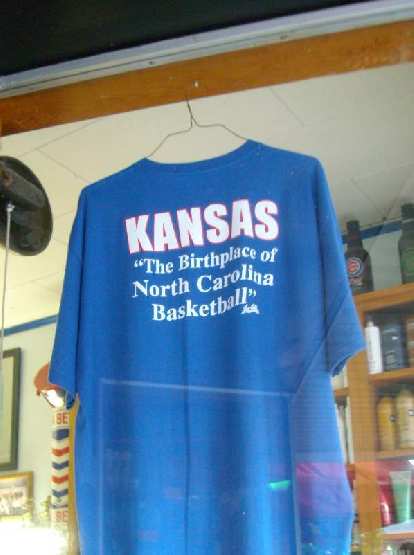 Kansas: "The birthplace of North Carolina basketball." Kansas: "The birthplace of North Carolina basketball."