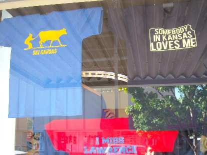 Various T-shirts seen in Lawrence, Kansas. Various T-shirts seen in Lawrence, Kansas.