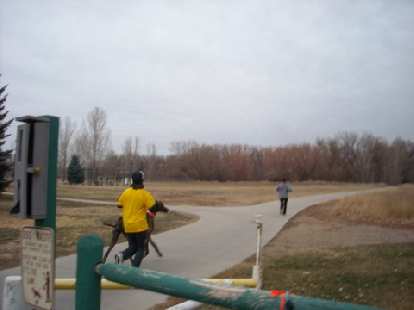 Katie and Griffin take off.