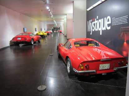The Ferrari hallway. On the left is a nice red 1971 Ferrari 365 GTB/4 "Daytona." The Ferrari hallway. On the left is a nice red 1971 Ferrari 365 GTB/4 "Daytona."