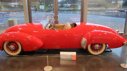 Kurtis Omohundro Comet, America's first post-war sports car. It was a one-off aluminum special.