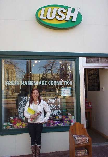 Lisa made me go into this Lush "Fresh Handmade Cosmetics" store. I came out with silky smooth hands.