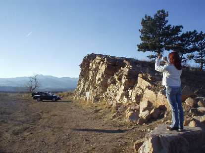 We arrive at a Horsetooth Mountain vista point towards the tail end of a splendid 60-mile drive around Rist Canyon.