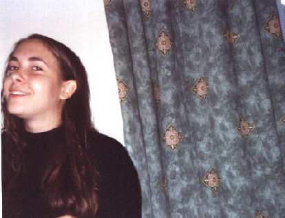 Carolyn in her flat. (25 Sep 1999) Carolyn in her flat.