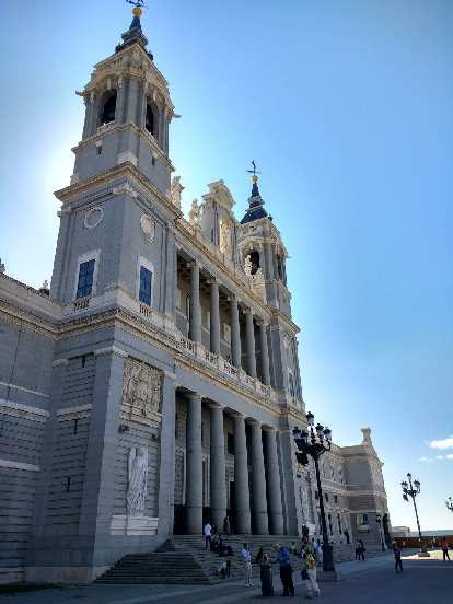 The north side of Catedral de la Almudrena in Madrid, Spain.